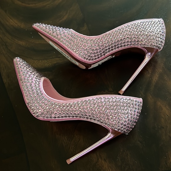Steve Madden Vala-R Rhinestone Embellished Stiletto Pumps. - Picture 8 of 14